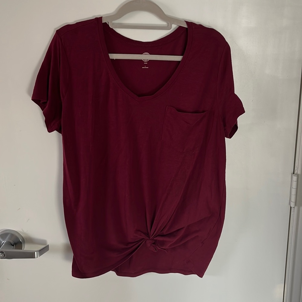 Maroon shirt size L front pocket